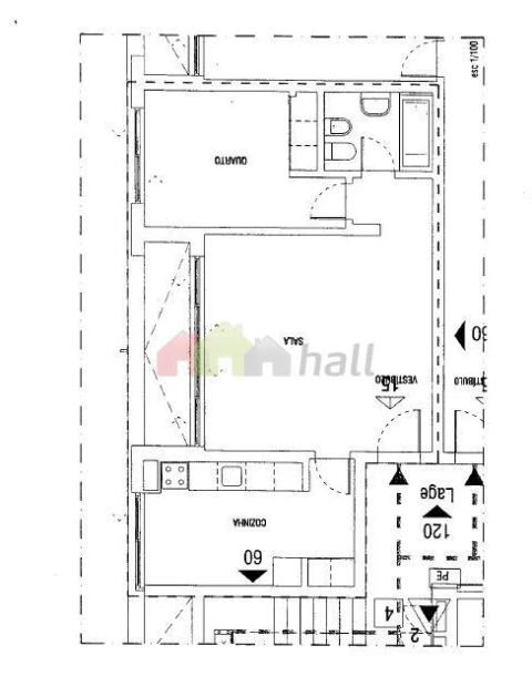 Apartamento T1 para Venda em Beja (Salvador e Santa Maria da Feira)