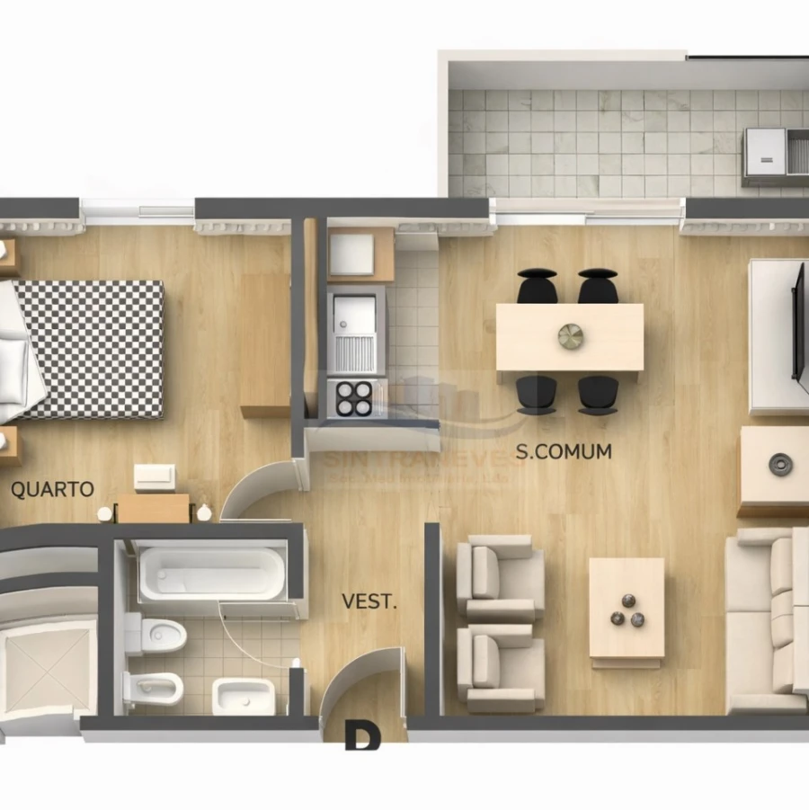 Apartamento T1 para Venda em Massamá e Monte Abraão Foto 2
