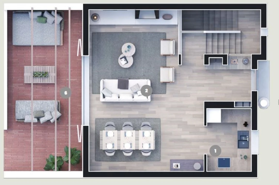 Moradia T2 para Arrendamento em Albufeira e Olhos de Água Planta 2