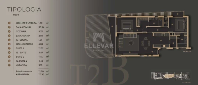 Apartamento T2 para Venda em São Martinho
