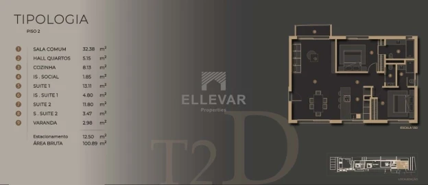 Apartamento T2 para Venda em São Martinho