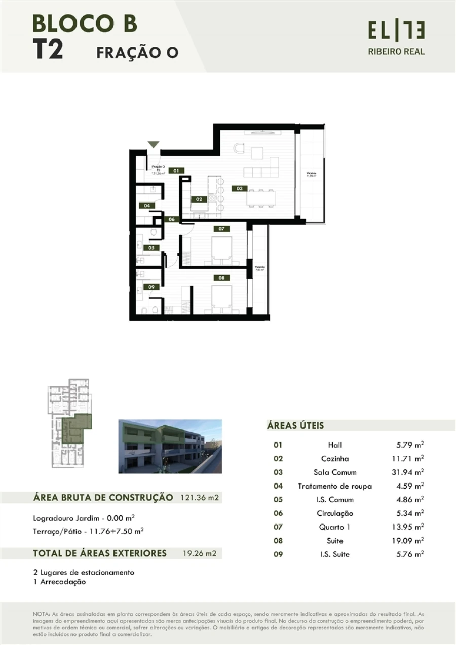 Apartamento T2 para Venda em Camara de Lobos Planta 1
