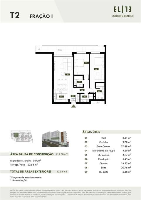Apartamento T2 para Venda em Estreito de Camara de Lobos