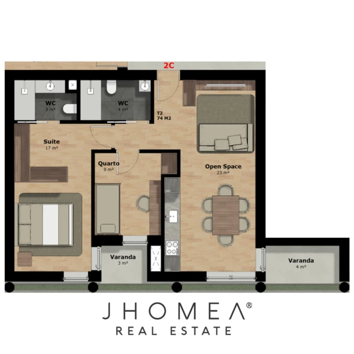 Apartamento T2 para Venda em Rio Tinto Planta 2