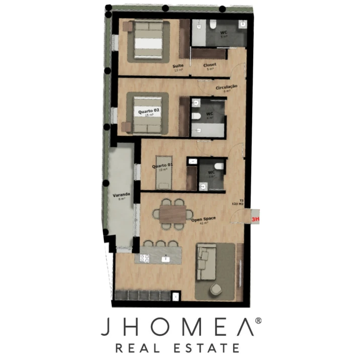 Apartamento T3 para Venda em Rio Tinto Planta 2