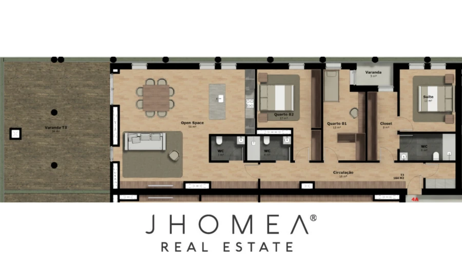 Apartamento T3 para Venda em Rio Tinto Planta 2