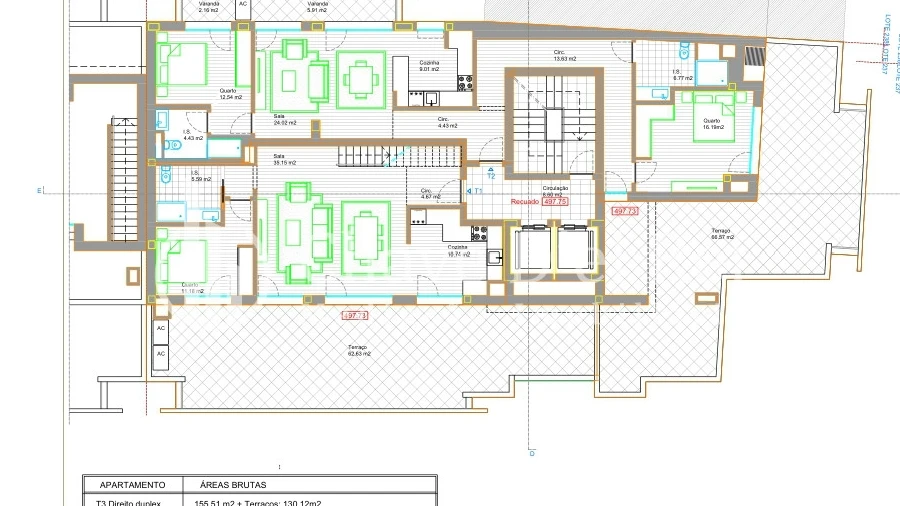 Apartamento T3 para Venda em Ranhados