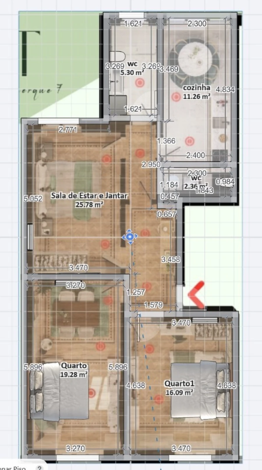 Apartamento T2 para Venda em Penha de França Planta 1