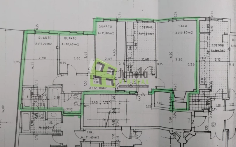 Apartamento T3 para Venda em Quinta do Conde Planta 1