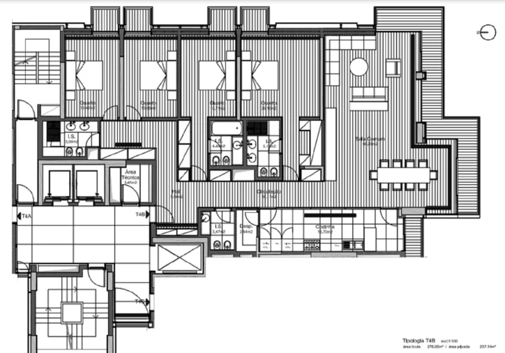 Apartamento T4 para Venda em Belém Planta 1