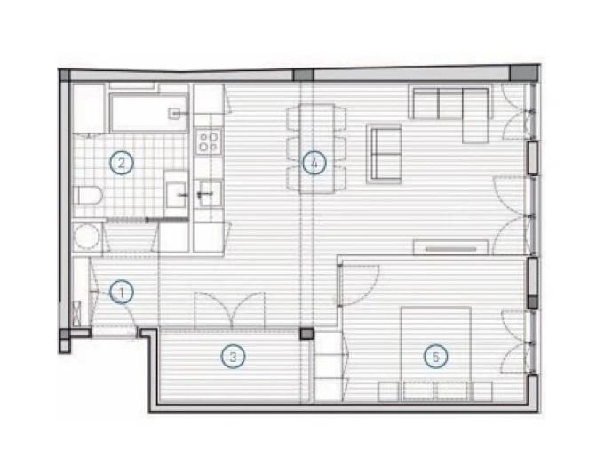 Apartamento T1 para Venda em Matosinhos e Leça da Palmeira Planta 1