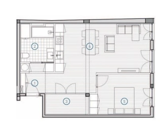 Apartamento T1 para Venda em Matosinhos e Leça da Palmeira Planta 1