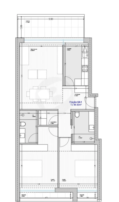 Apartamento T2 para Venda em Vila do Conde