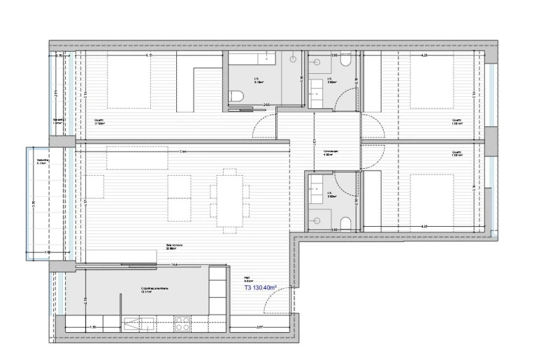 Apartamento T3 para Venda em Vila do Conde Planta 1