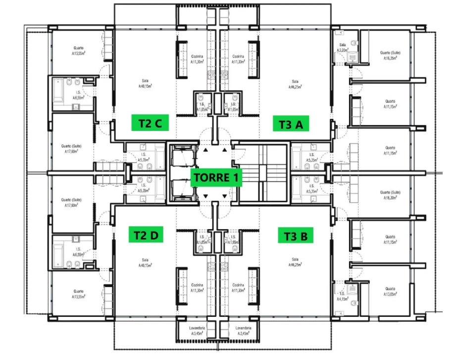 Apartamento T2 para Venda em Pontinha e Famões Planta 2