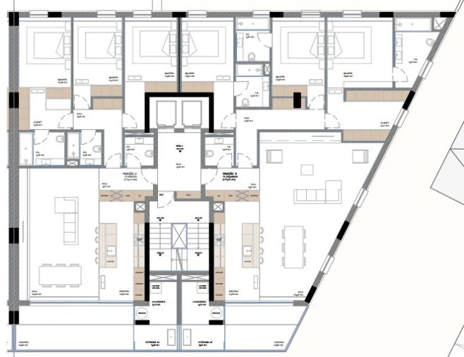 Apartamento T3 para Venda em Nogueira, Fraião e Lamaçães Planta 1