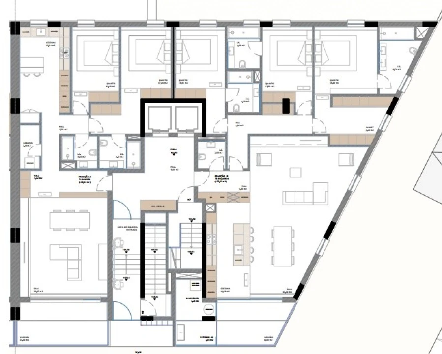 Apartamento T2 para Venda em Nogueira, Fraião e Lamaçães Planta 2