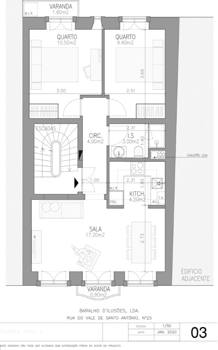 Apartamento T2 para Venda em São Vicente Planta 1