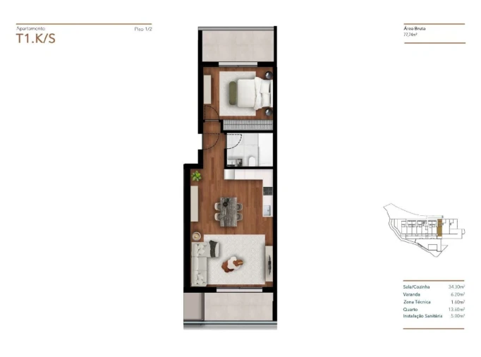 Apartamento para Venda em Funchal (Santa Luzia) Planta 1
