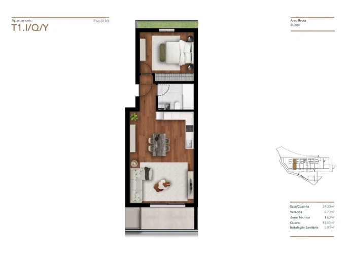 Apartamento para Venda em Funchal (Santa Luzia) Planta 1