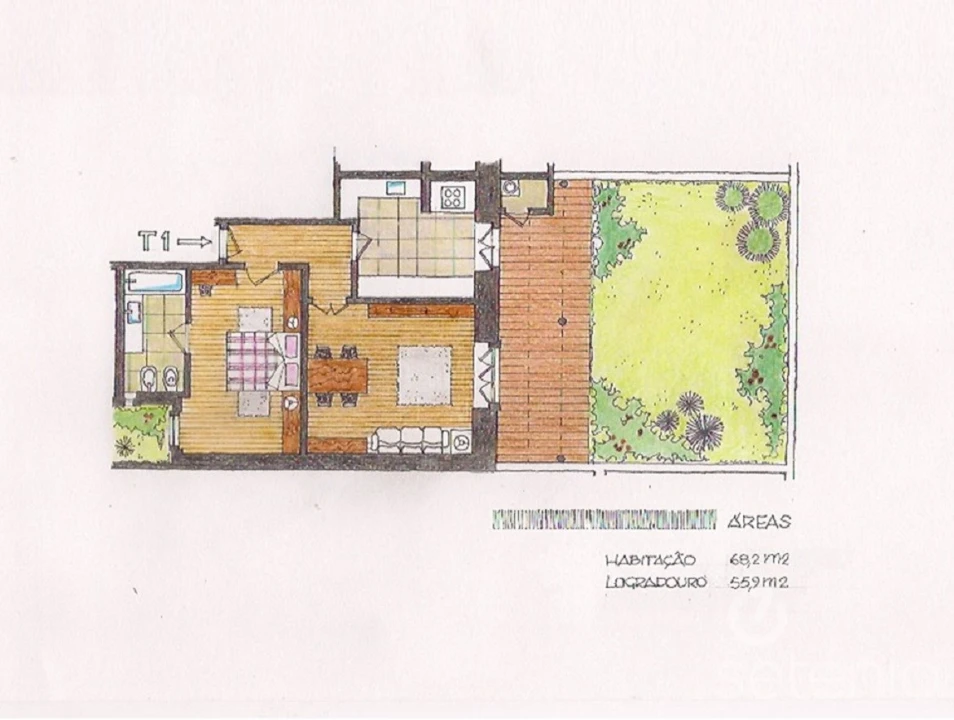 Apartamento T1 para Venda em Santo António Foto 3