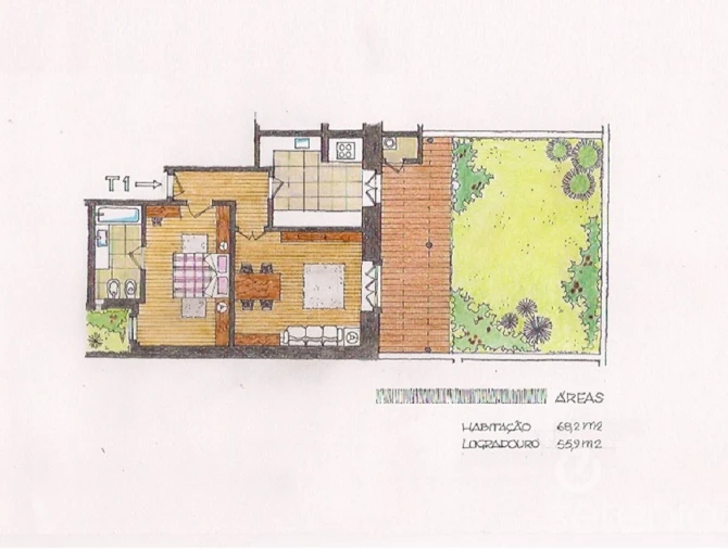 Apartamento T1 para Venda em Santo António Foto 3