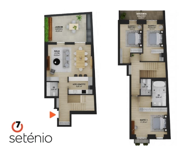 Apartamento T3 para Venda em Avenidas Novas Planta 1
