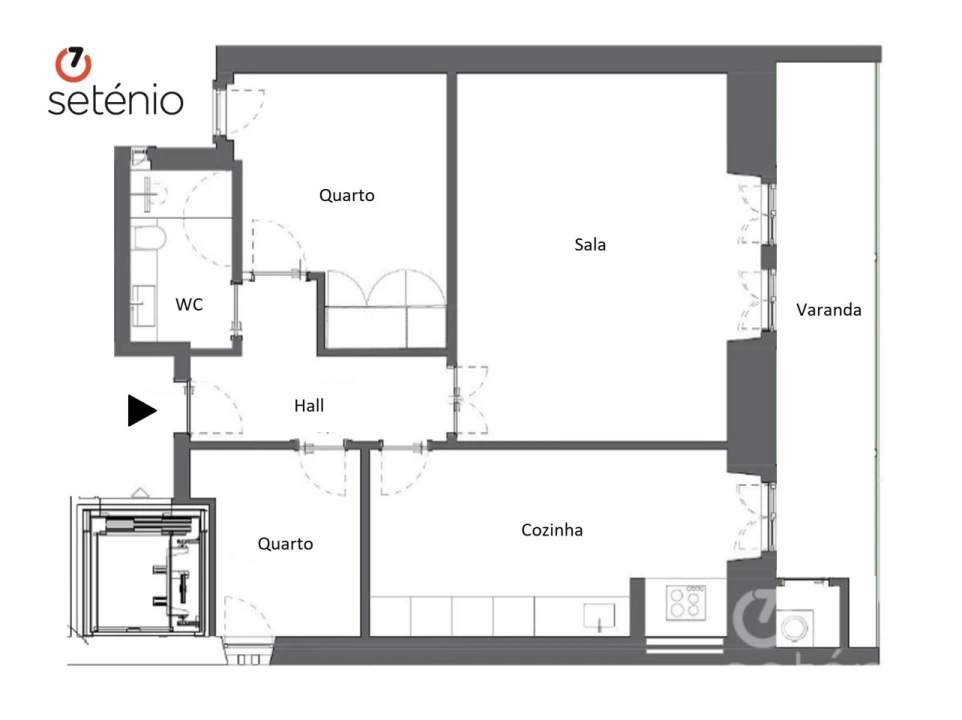 Apartamento T1 para Venda em Santo António Foto 1