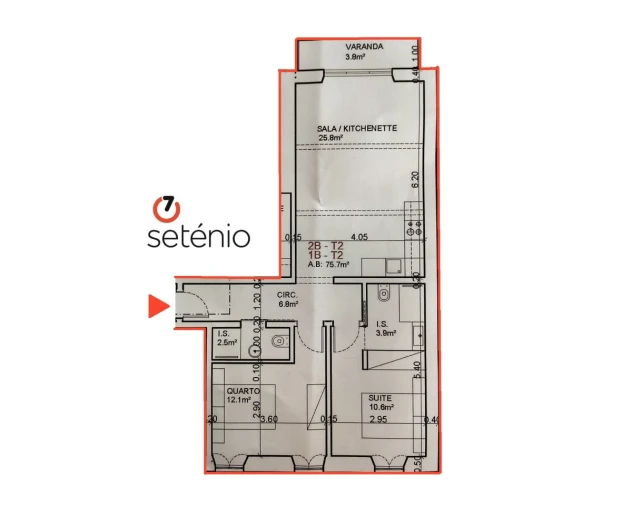 Apartamento T2 para Venda em Estrela Planta 1