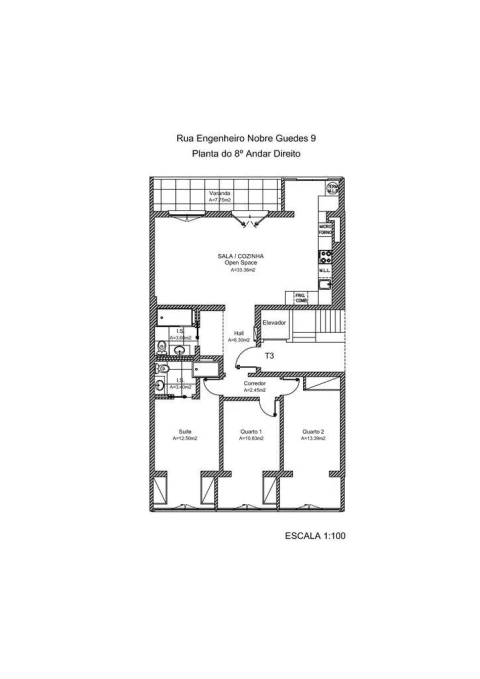 Apartamento T3 para Venda em Benfica