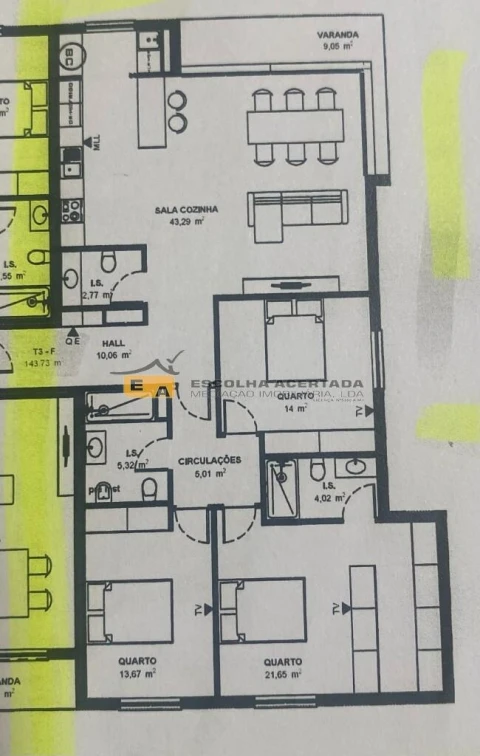 Apartamento T3 para Venda em Cidade da Maia