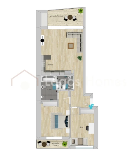 Apartamento T2 para Venda em Lagos (São Sebastião e Santa Maria)