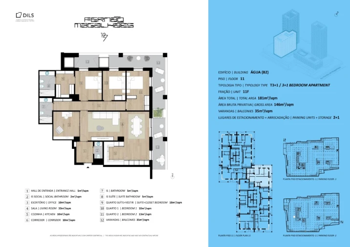 Apartamento T3 para Venda em Campanhã Planta 1