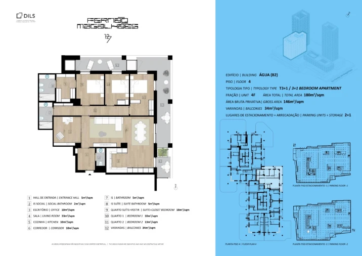 Apartamento T3 para Venda em Bonfim Planta 1