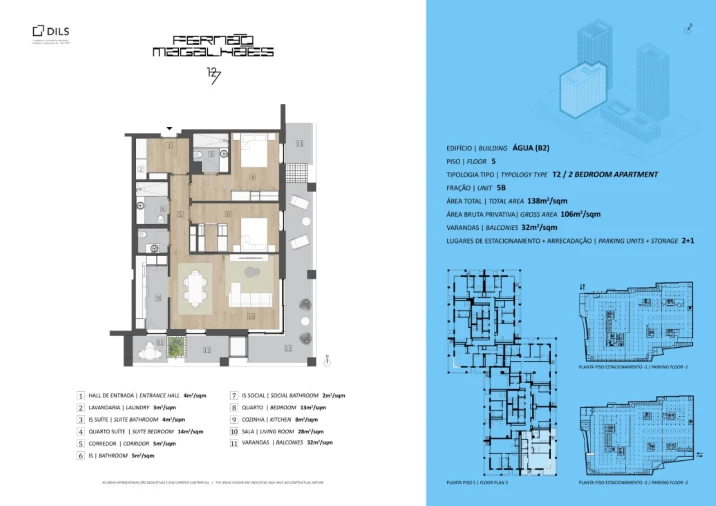 Apartamento T2 para Venda em Bonfim Planta 1