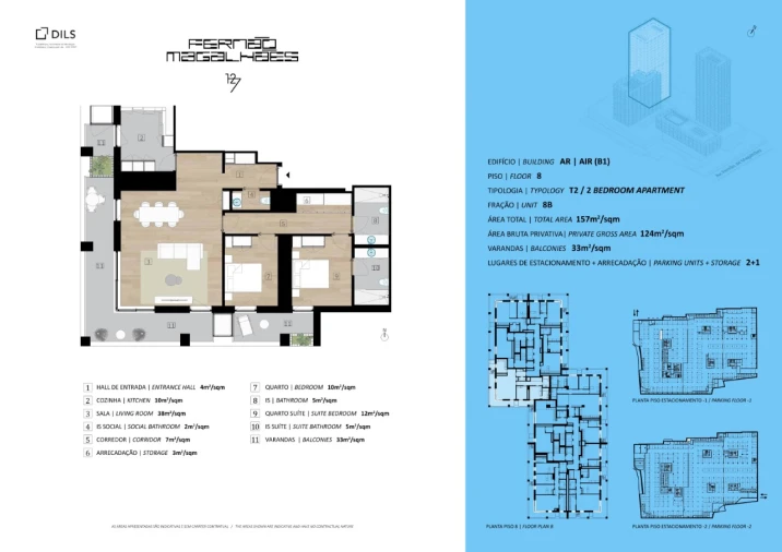 Apartamento T2 para Venda em Bonfim Planta 1