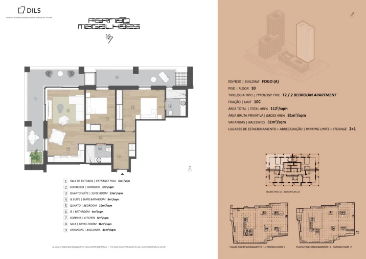 Apartamento T2 para Venda em Bonfim Planta 1