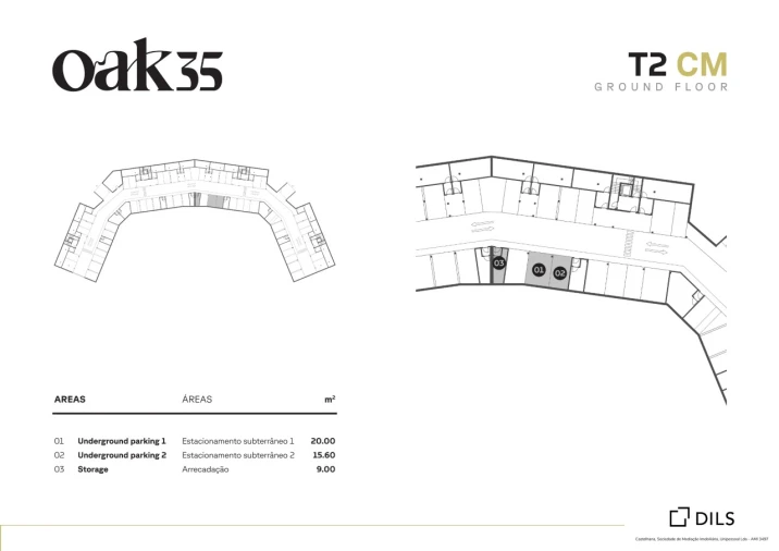 Apartamento T2 para Venda em Quarteira Planta 1