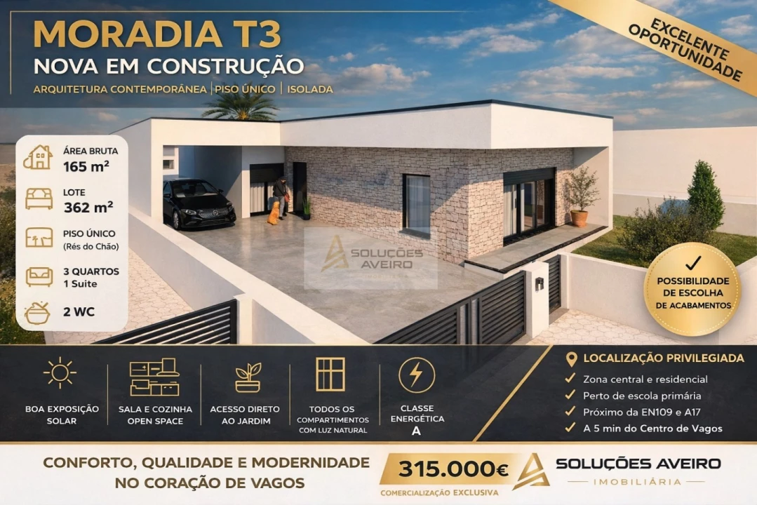 Moradia T3 para Venda em Santo Andre de Vagos Foto 1