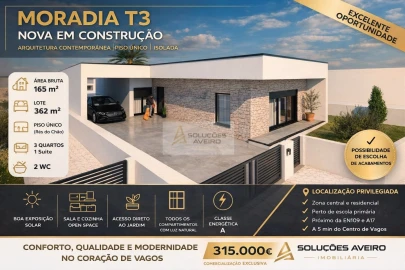 Moradia T3 para Venda em Santo Andre de Vagos