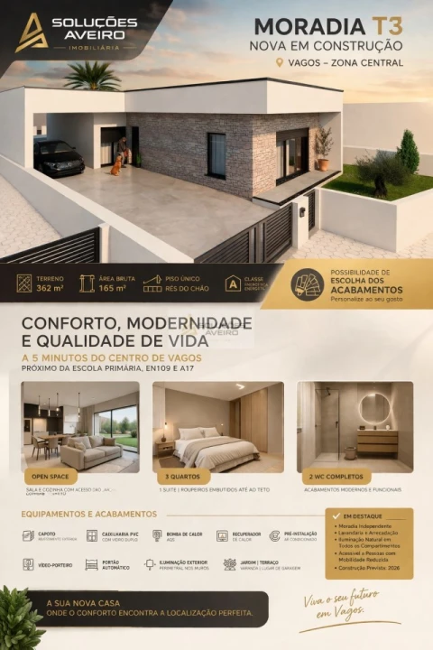 Moradia T3 para Venda em Santo Andre de Vagos