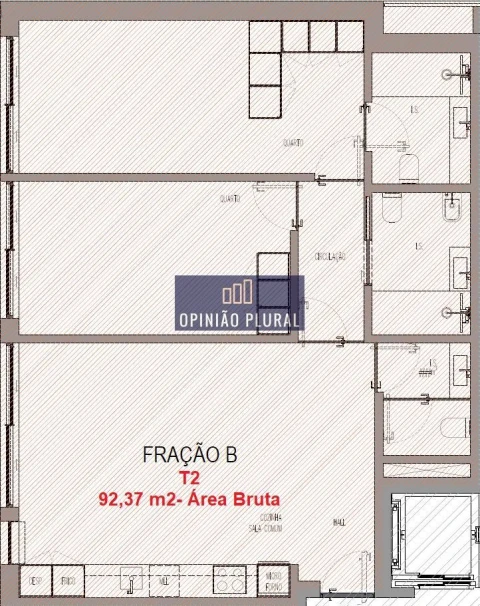 Apartamento T2 para Venda em Madalena