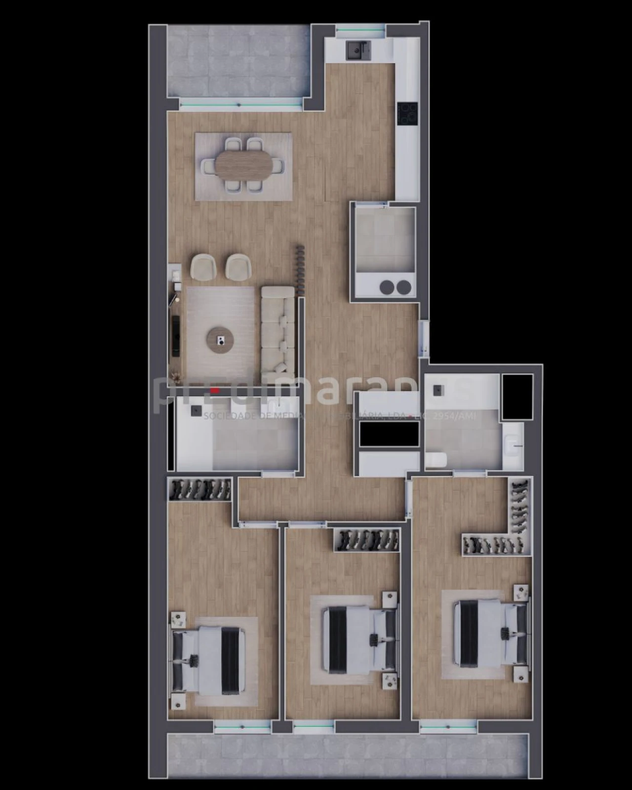 Apartamento T3 para Venda em Telões Foto 13