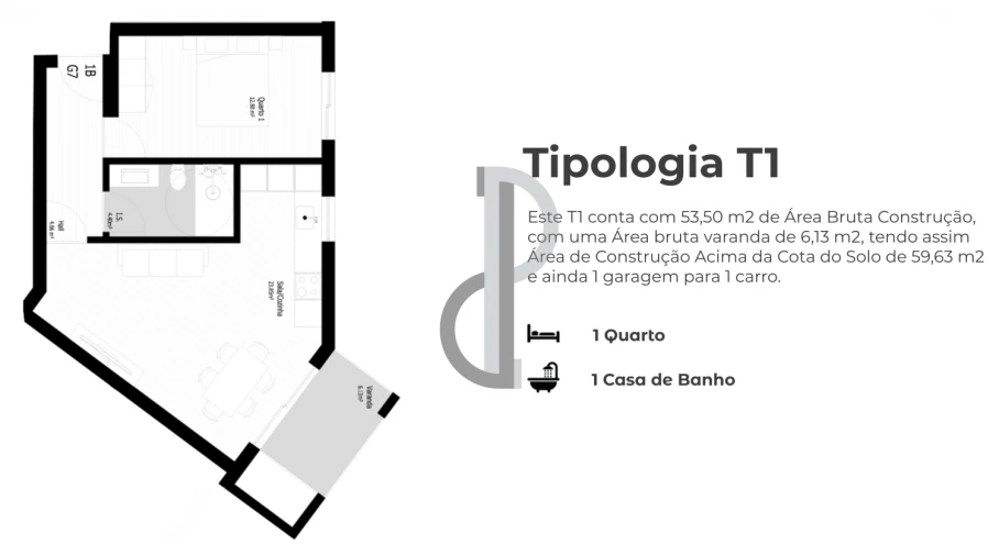 Apartamento T2 para Venda em Pedrouços Foto 18