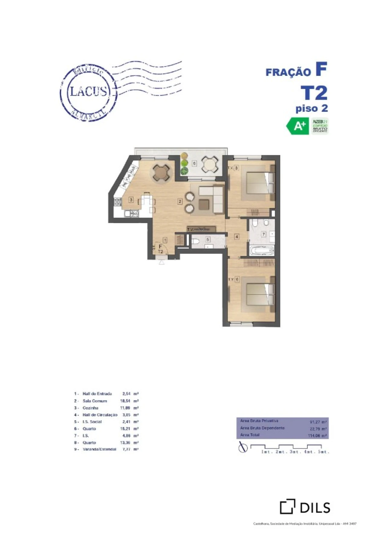 Apartamento T2 para Venda em Almancil Planta 2