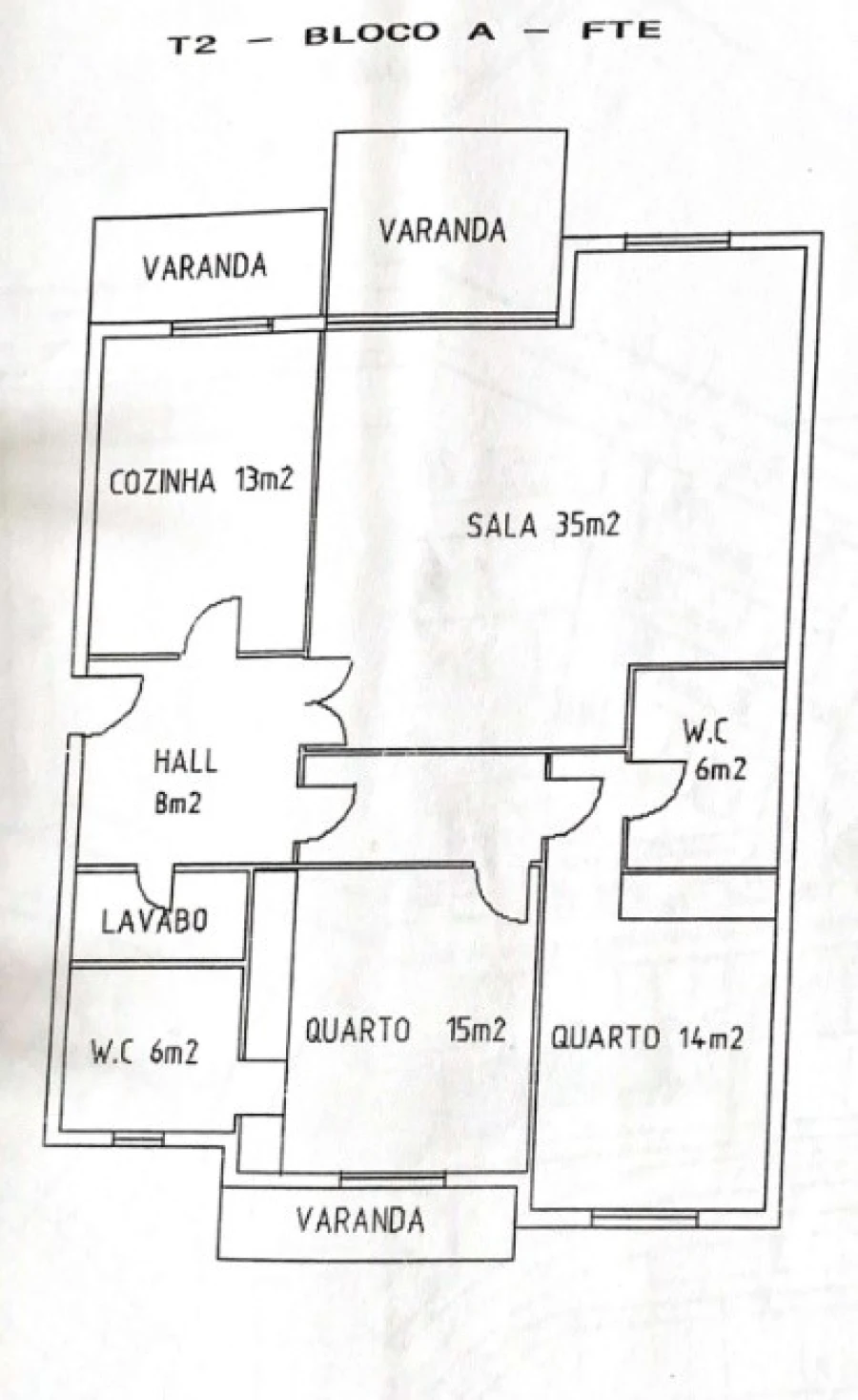 Apartamento T2 para Venda em Cascais e Estoril Planta 1
