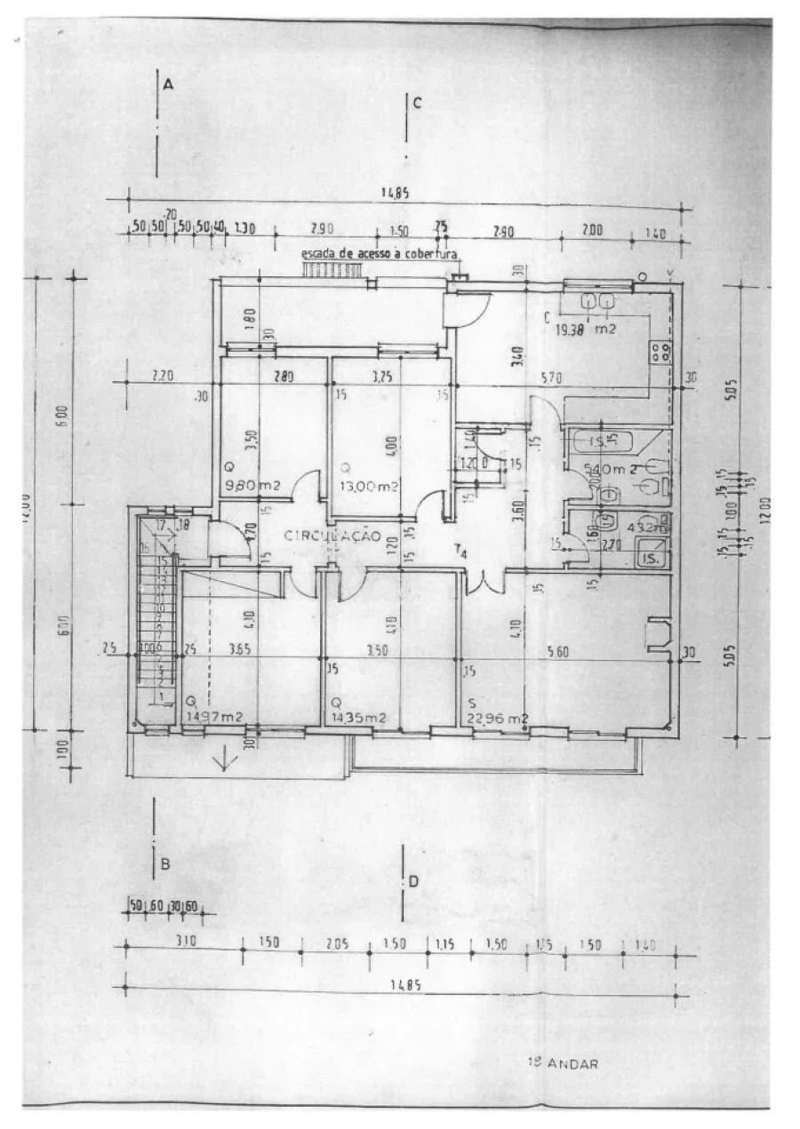 Apartamento T4 para Venda em Gaio-Rosário e Sarilhos Pequenos Planta 1