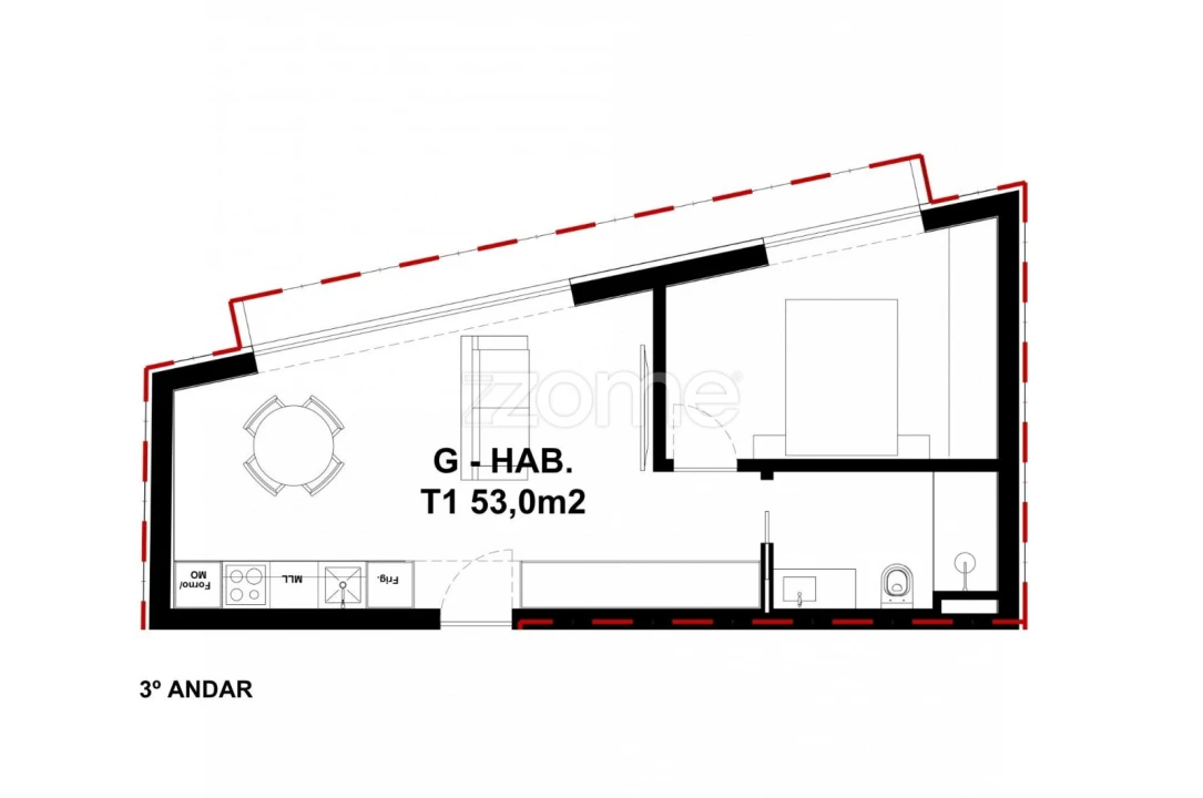 Apartamento T1 para Venda em Campanhã Foto 1