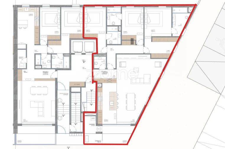 Apartamento T3 para Venda em Nogueira, Fraião e Lamaçães Planta 1