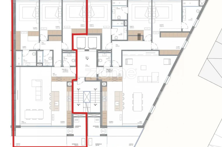 Apartamento T3 para Venda em Nogueira, Fraião e Lamaçães Planta 1